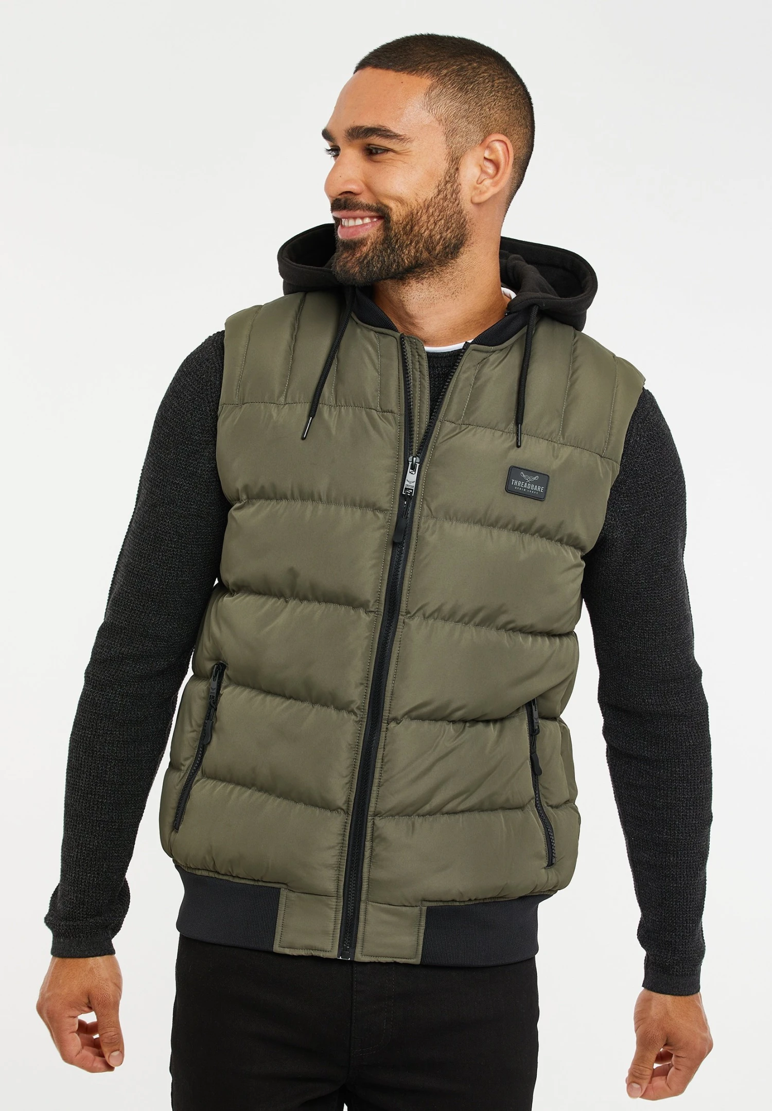Threadbare Thb Busby - Bodywarmer - Khaki 3 Threadbare Thb Busby - Bodywarmer - Khaki