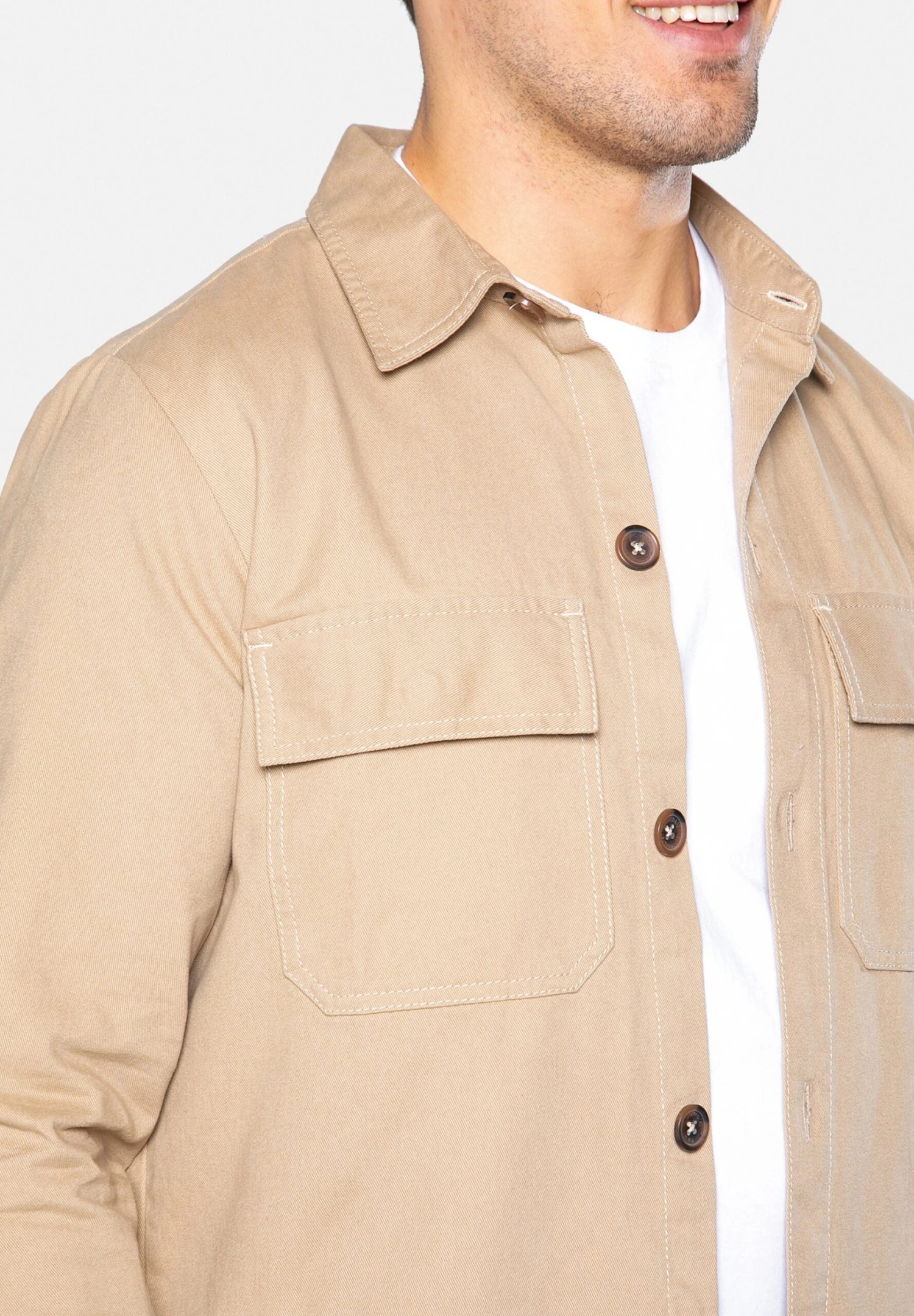 Threadbare Ozone - Lichte Jas - Stone 6 Threadbare Ozone - Lichte Jas - Stone - Afbeelding 4