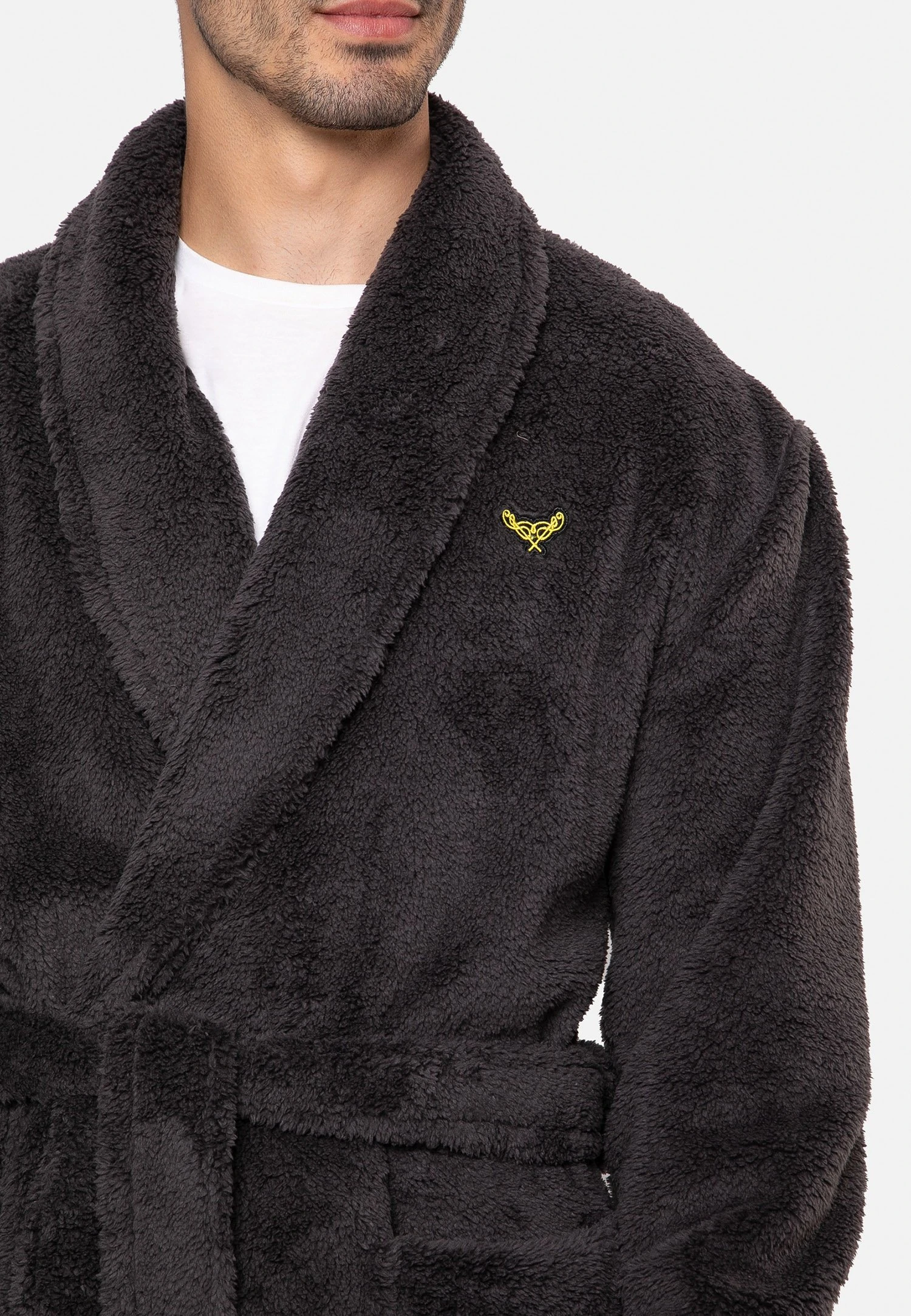 Threadbare Badjas - Charcoal Marl 6 Threadbare Badjas - Charcoal Marl - Afbeelding 4