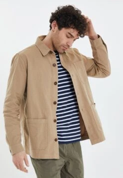 Threadbare Thb Shacket Sunter - Lichte Jas - Stone