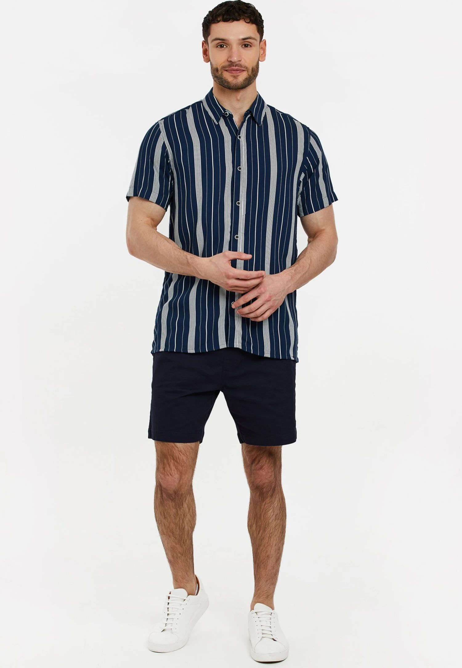 Threadbare Thbdavinci - Overhemd - Navy 4 Threadbare Thbdavinci - Overhemd - Navy - Afbeelding 2