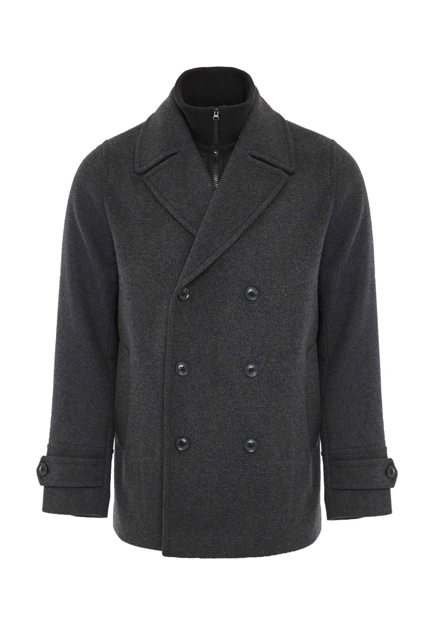 Threadbare Saile Luxe - Halflange Jas - Charcoal 7 Threadbare Saile Luxe - Halflange Jas - Charcoal - Afbeelding 5