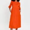 Threadbare Finn Midi Tiered - Jurk - Orange 1 Threadbare Finn Midi Tiered - Jurk - Orange -eleanor & daniel 7ca4d16250374305922990651da111ec