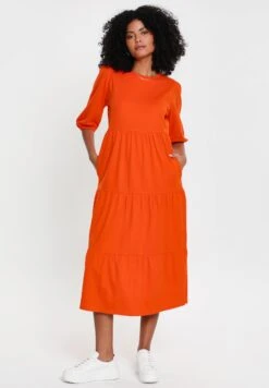 Threadbare Finn Midi Tiered - Jurk - Orange
