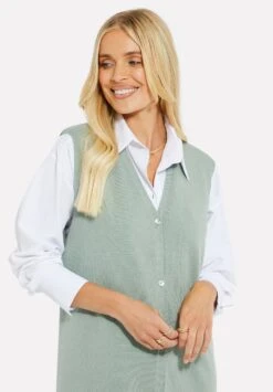 Threadbare Thb Melman - Blousejurk - Green -eleanor & daniel 7d141af4e35f4994b52cf572fd0e41db