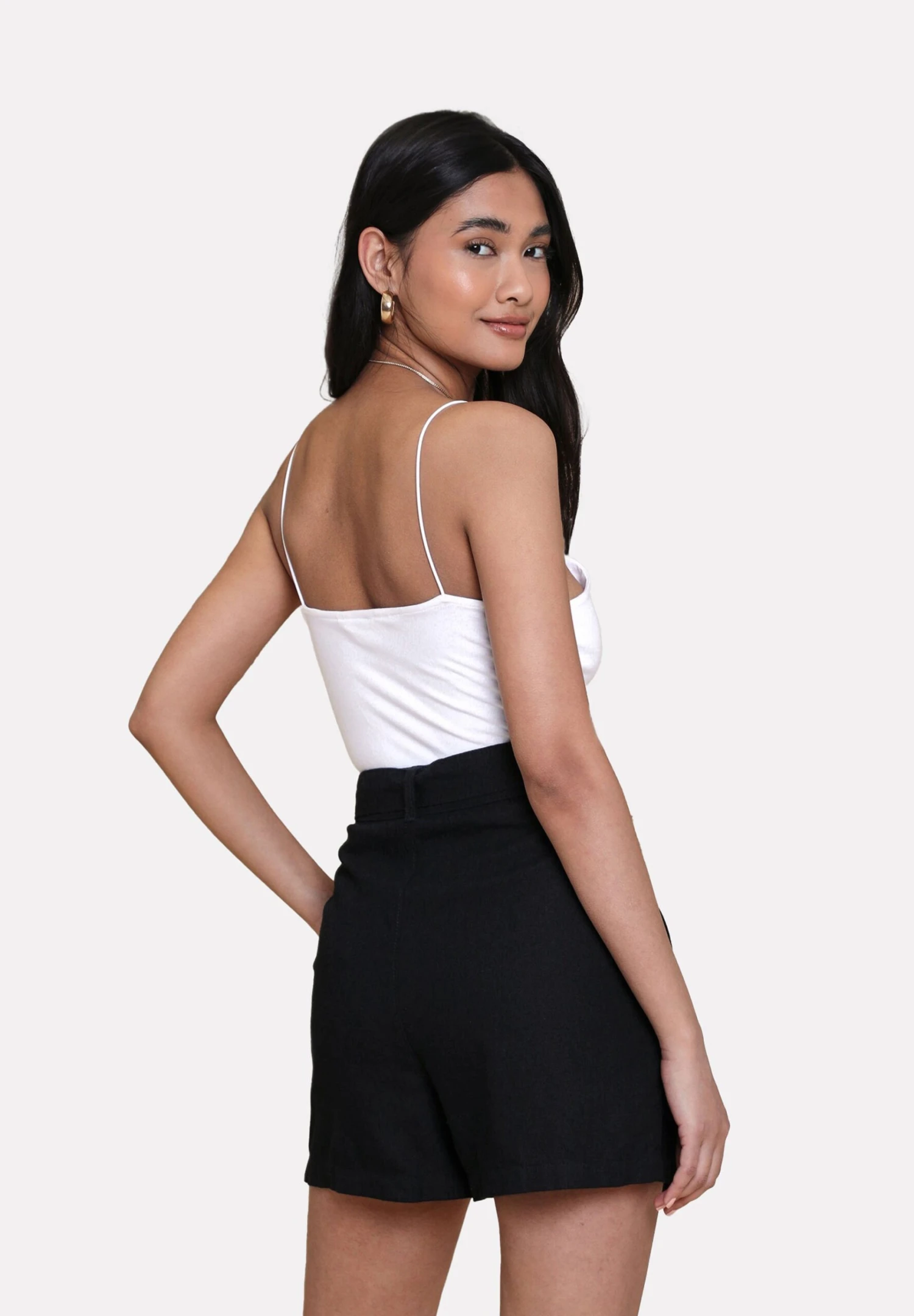 Threadbare Thb Laurence Tie Waist - Shorts - Black 4 Threadbare Thb Laurence Tie Waist - Shorts - Black - Afbeelding 2