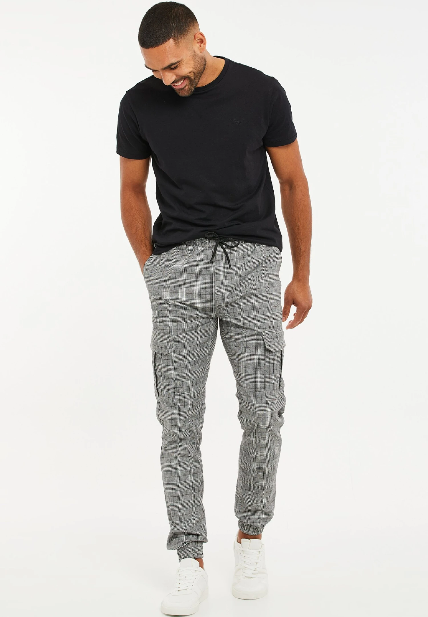 Threadbare Cargobroek - Grey Check 4 Threadbare Cargobroek - Grey Check - Afbeelding 2