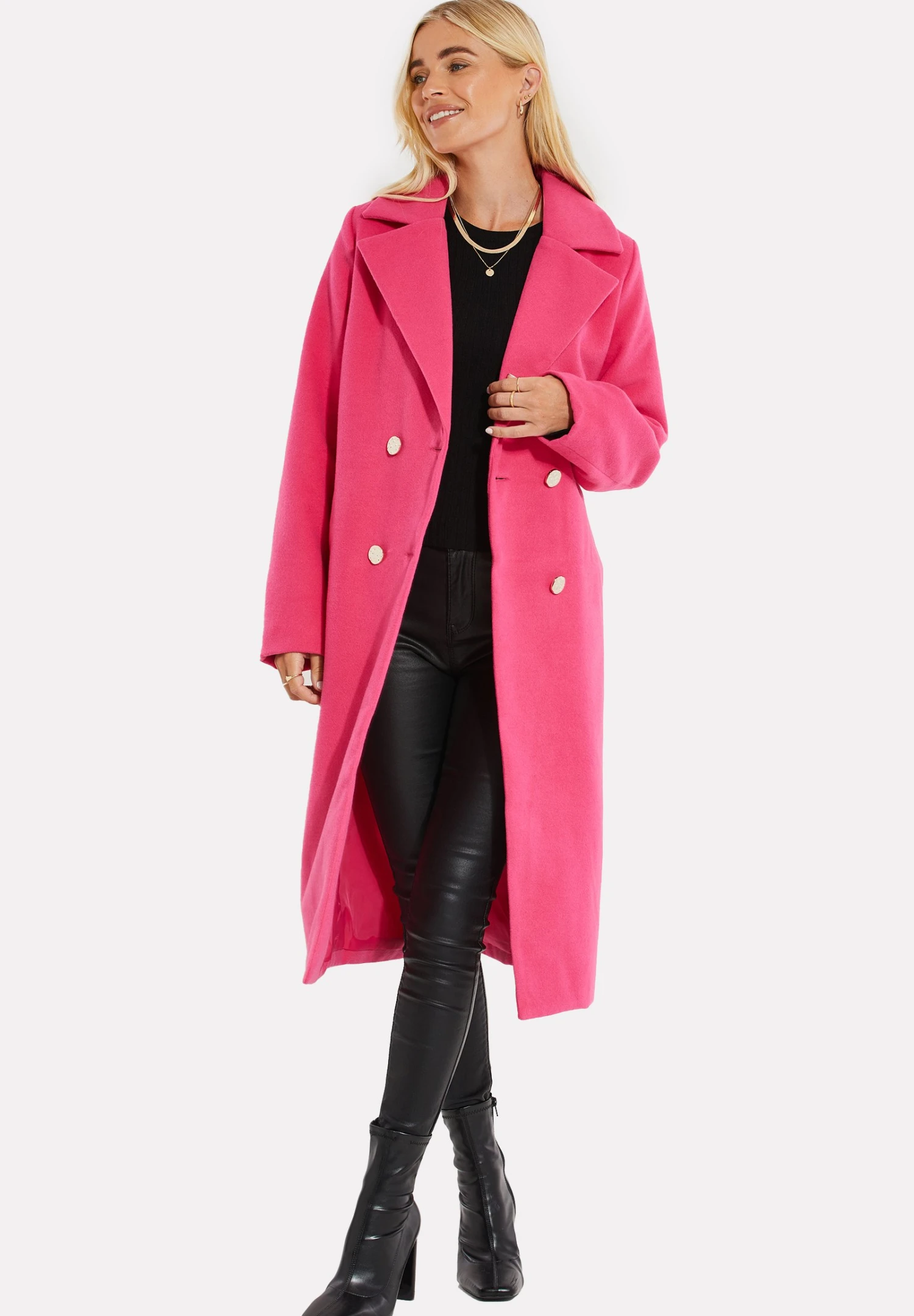 Threadbare Marley Formal- Mantel - Pink 4 Threadbare Marley Formal- Mantel - Pink - Afbeelding 2