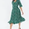 Threadbare Soda Wrap - Jurk - Green Leoapard -eleanor & daniel 81df5a95502c41a098926dd8a0fcc058