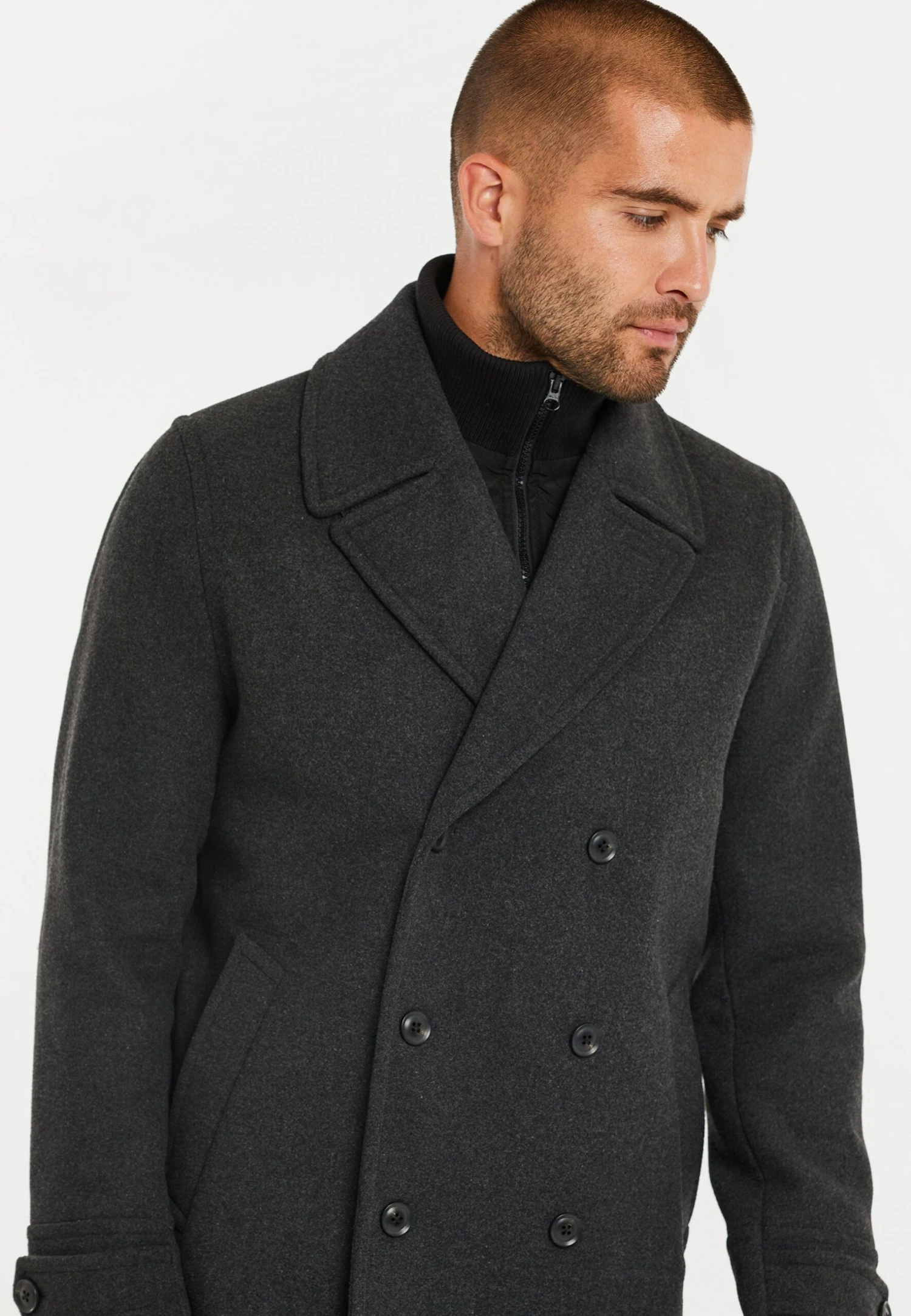 Threadbare Saile Luxe - Halflange Jas - Charcoal 6 Threadbare Saile Luxe - Halflange Jas - Charcoal - Afbeelding 4