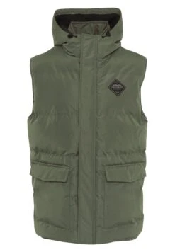 Threadbare Athletic - Bodywarmer - Khaki -eleanor & daniel 82744ec13d0b4ce793dca50bf834fb58