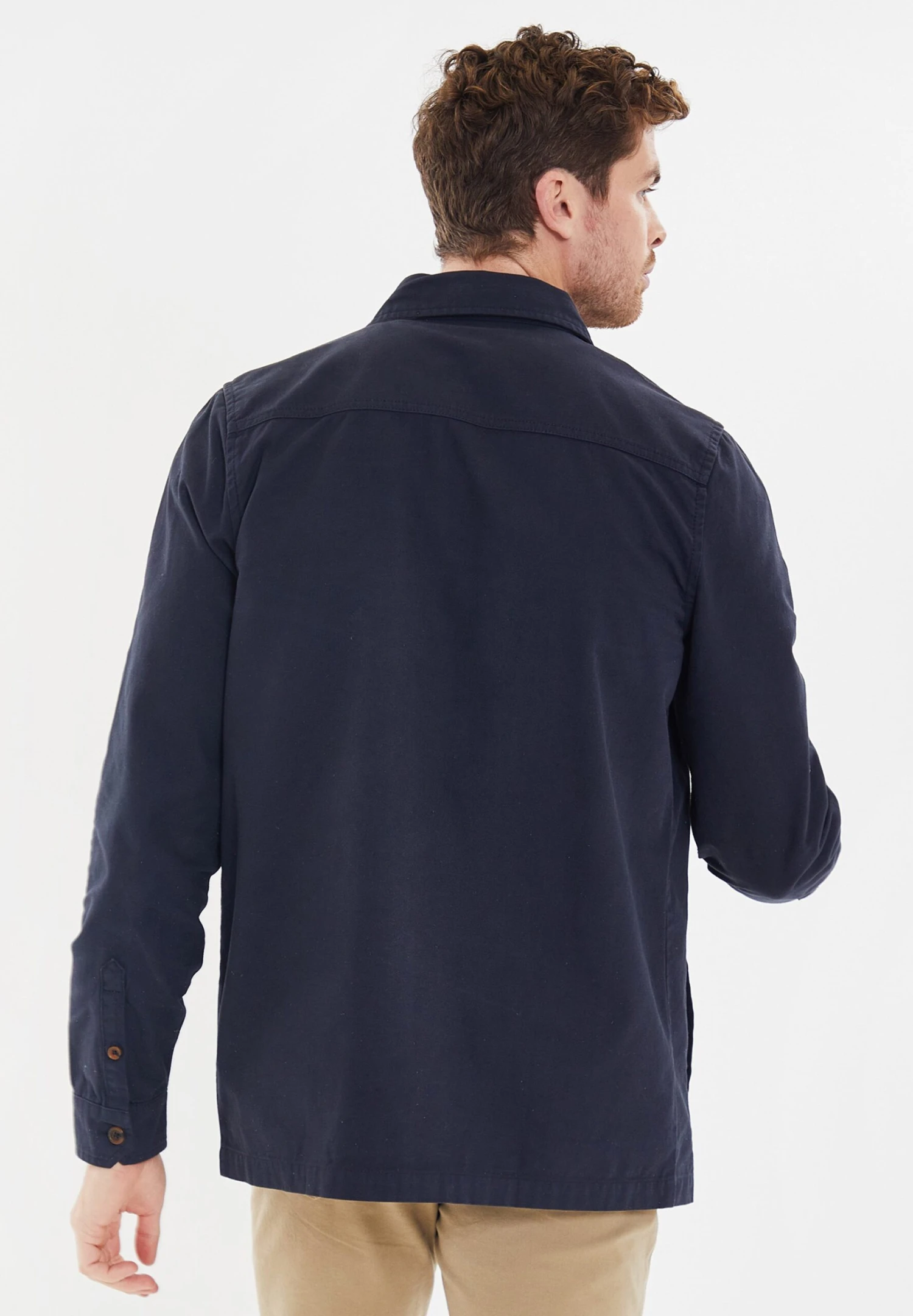 Threadbare Thb Lslv Drupe - Overhemd - Navy 5 Threadbare Thb Lslv Drupe - Overhemd - Navy - Afbeelding 3