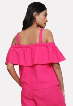 Threadbare Thb Aspen Bardot - Blouse - Hot Pink -eleanor & daniel 841471310a124ab68a595871224e2261