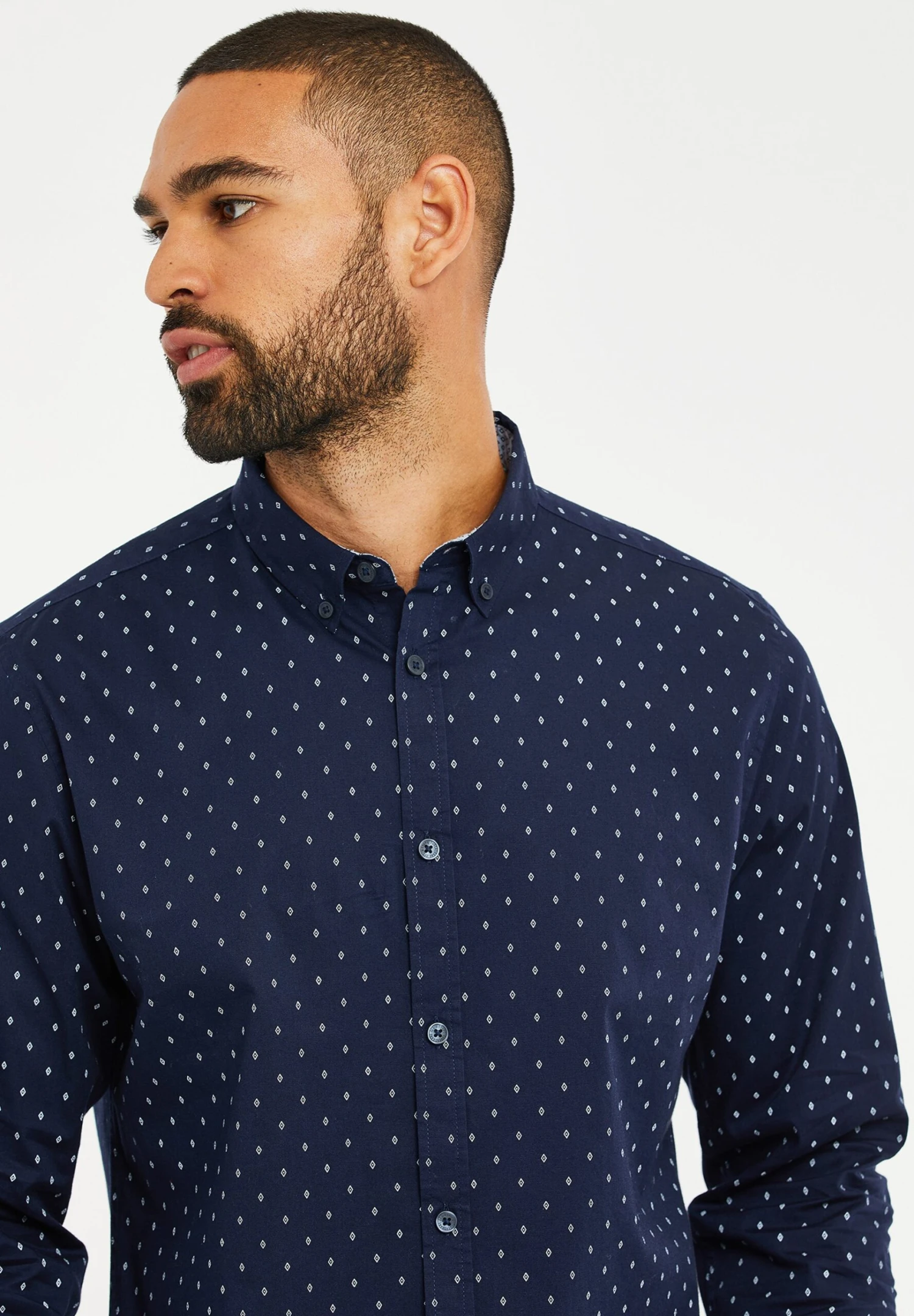 Threadbare Trim - Overhemd - Navy 6 Threadbare Trim - Overhemd - Navy - Afbeelding 4