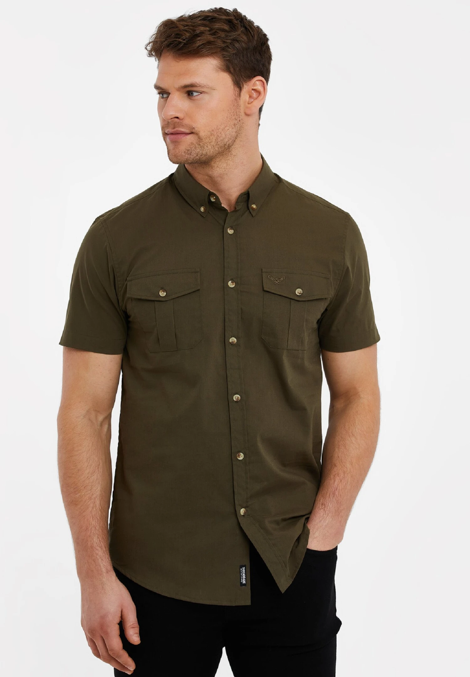 Threadbare Thbfurore - Overhemd - Khaki 3 Threadbare Thbfurore - Overhemd - Khaki