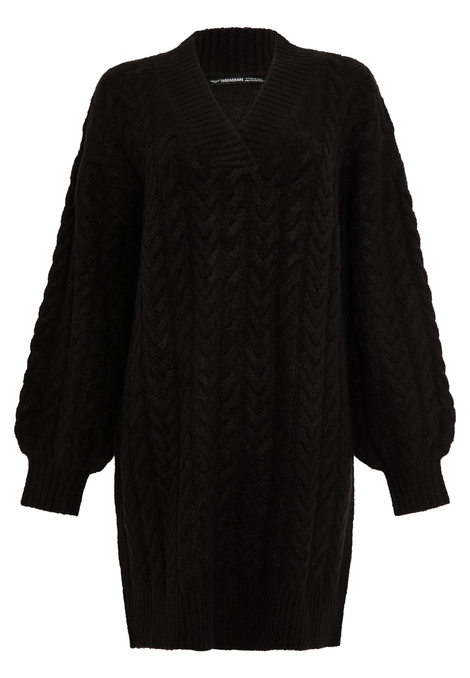 Threadbare Thb Chalk Mid Length- Gebreide Jurk - Black 7 Threadbare Thb Chalk Mid Length- Gebreide Jurk - Black - Afbeelding 5