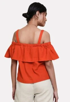 Threadbare Thb Aspen Bardot - Blouse - Orange -eleanor & daniel 8cbb3f35d6cf4ef3957886180e8fe268
