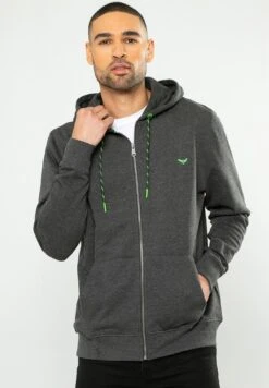 Threadbare Tangerine - Sweater Met Rits - Dunkelgrau