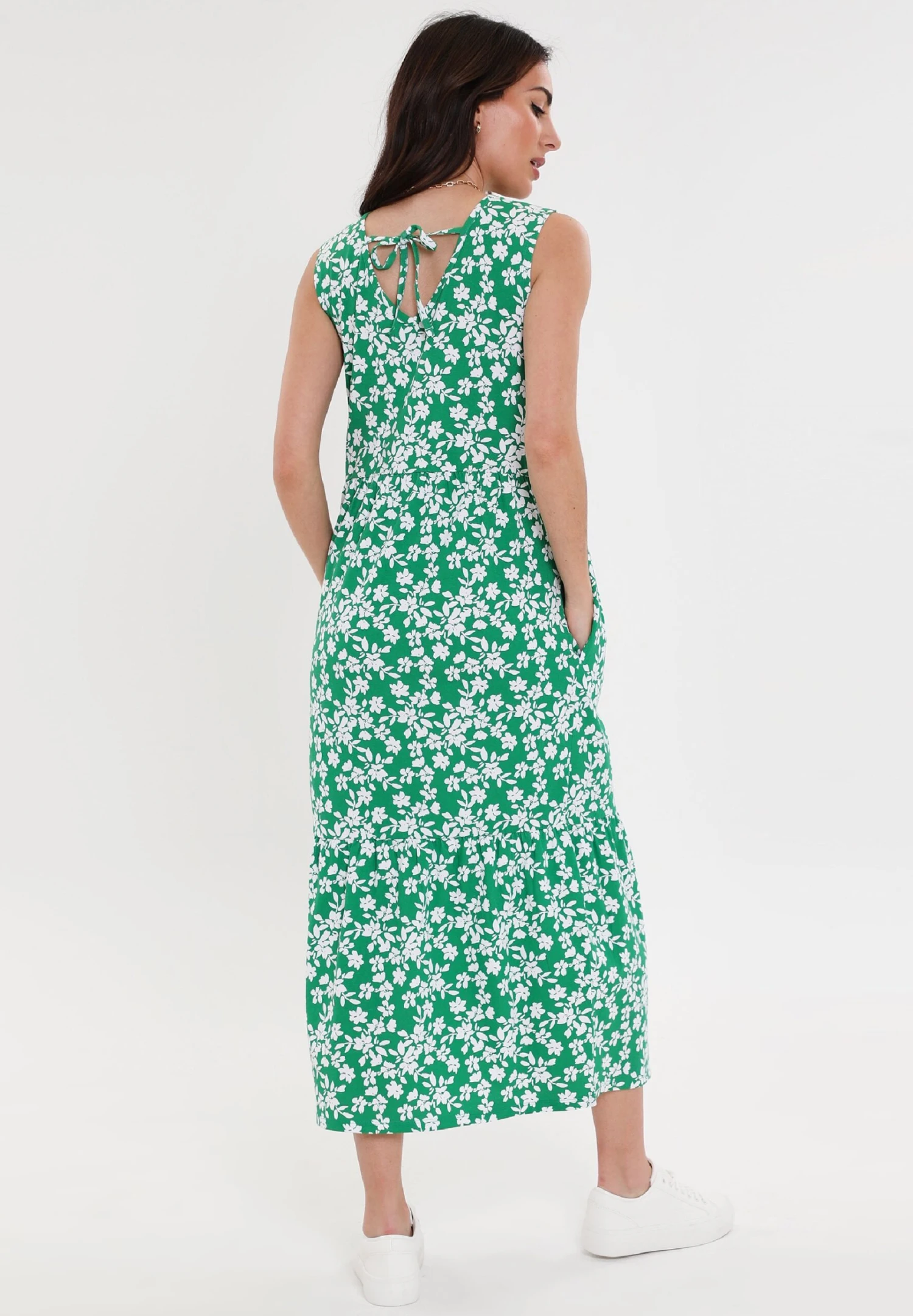 Threadbare Byers Tiered - Jerseyjurk - Green Floral 5 Threadbare Byers Tiered - Jerseyjurk - Green Floral - Afbeelding 3