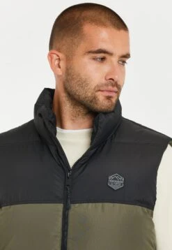 Threadbare Lethame - Bodywarmer - Black Khaki -eleanor & daniel 923e41ec1edc4dddad986c85a7a9ee88