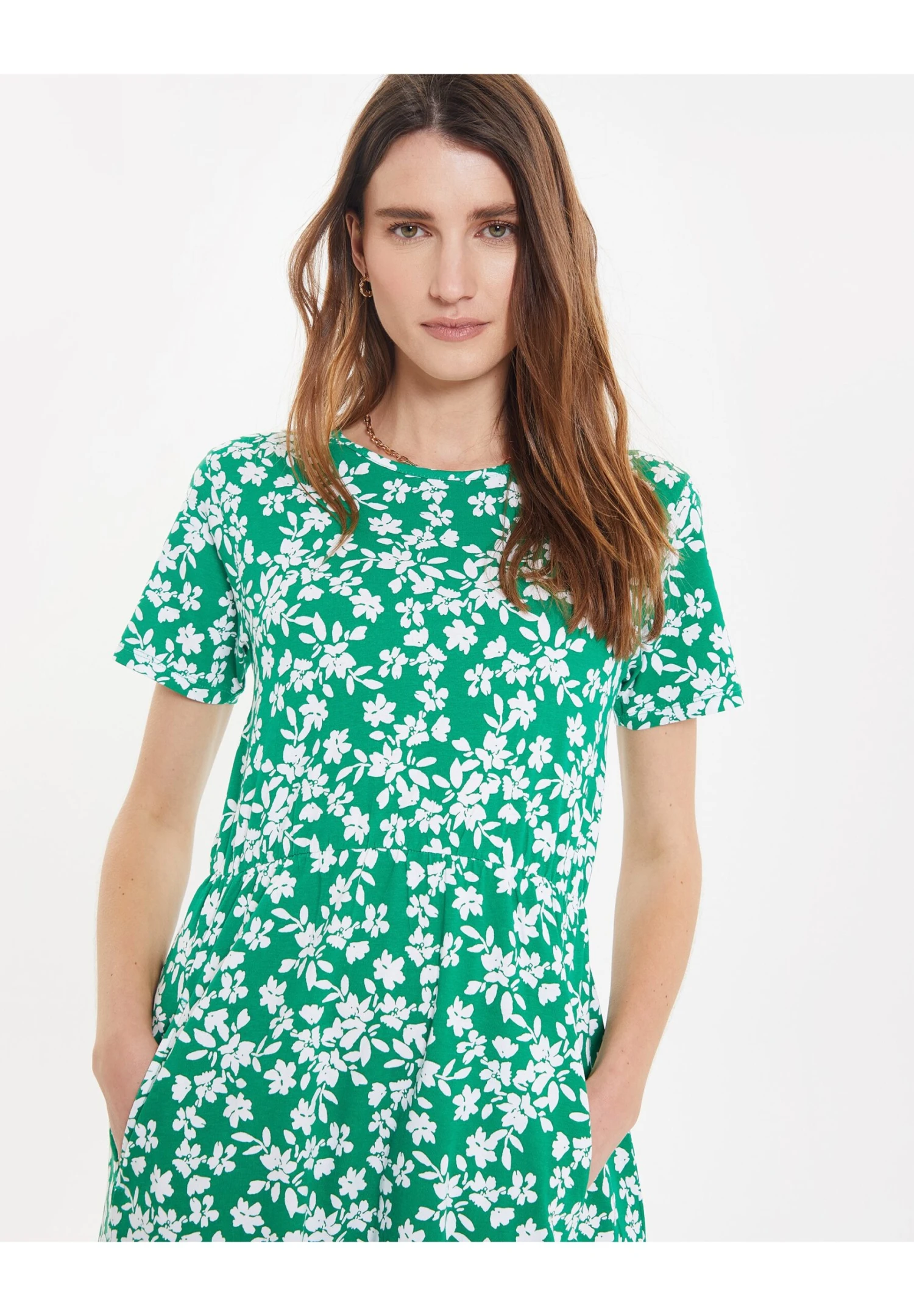 Threadbare Danni - Jerseyjurk - Green Floral 5 Threadbare Danni - Jerseyjurk - Green Floral - Afbeelding 3