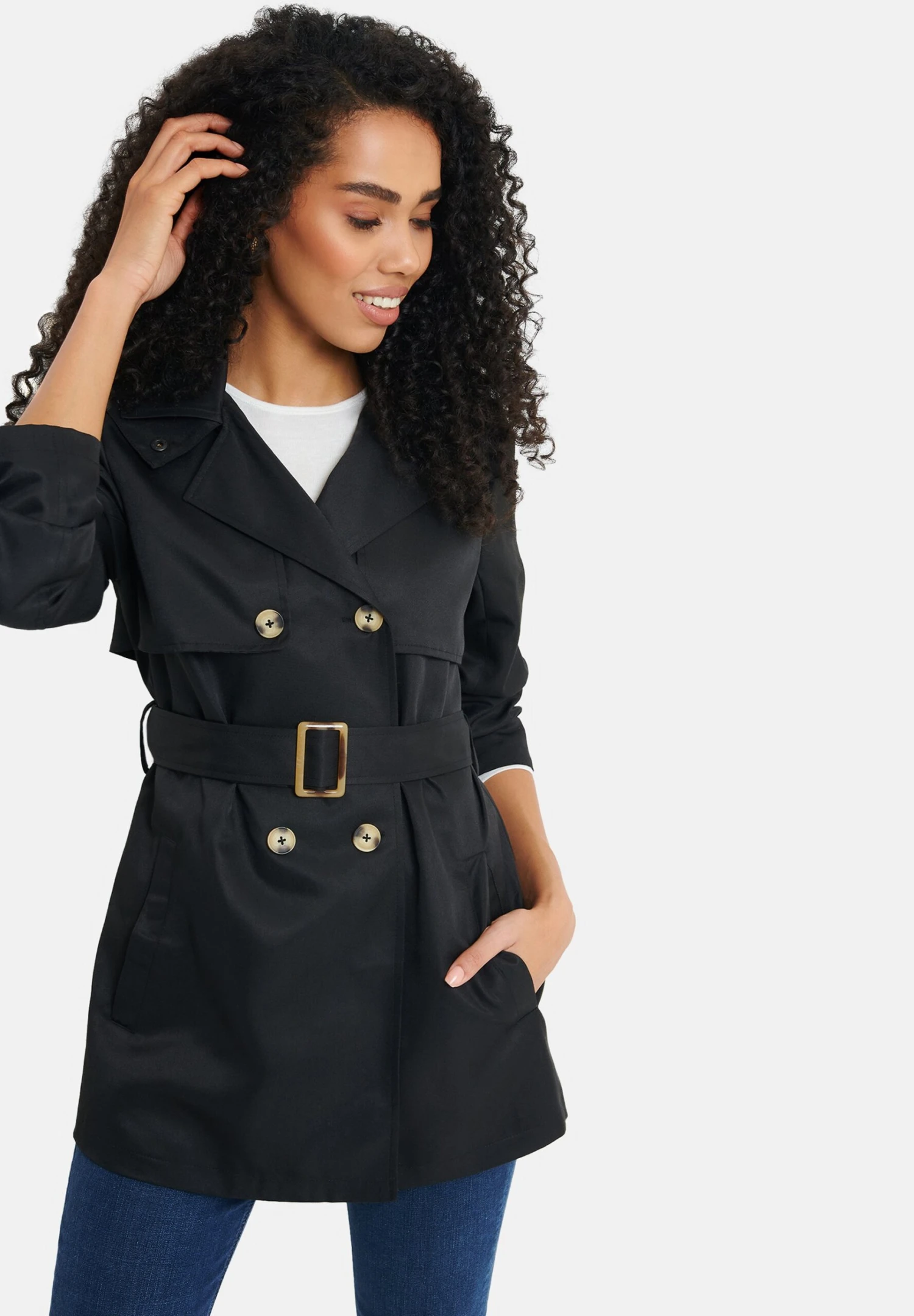 Threadbare Trenchcoat - Black 3 Threadbare Trenchcoat - Black