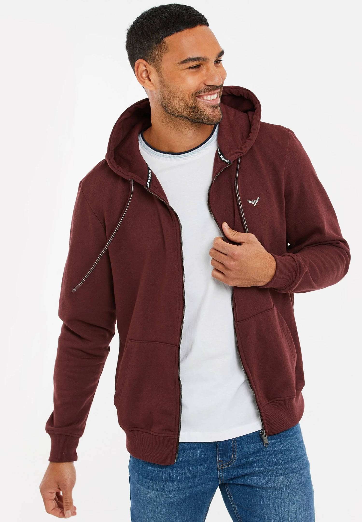 Threadbare Tangerine - Sweater Met Rits - Burgundy 3 Threadbare Tangerine - Sweater Met Rits - Burgundy