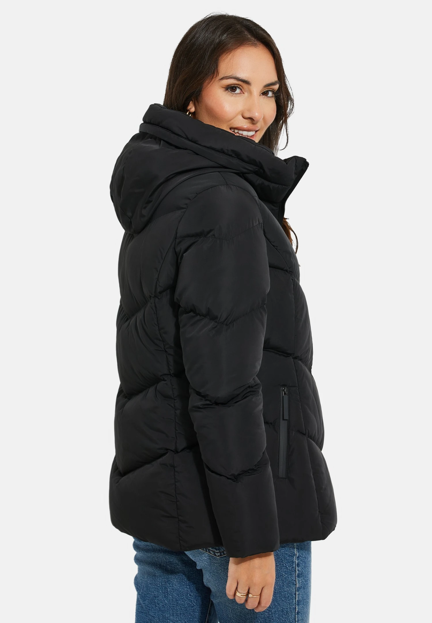 Threadbare Thb Pencil - Winterjas - Black 6 Threadbare Thb Pencil - Winterjas - Black - Afbeelding 4