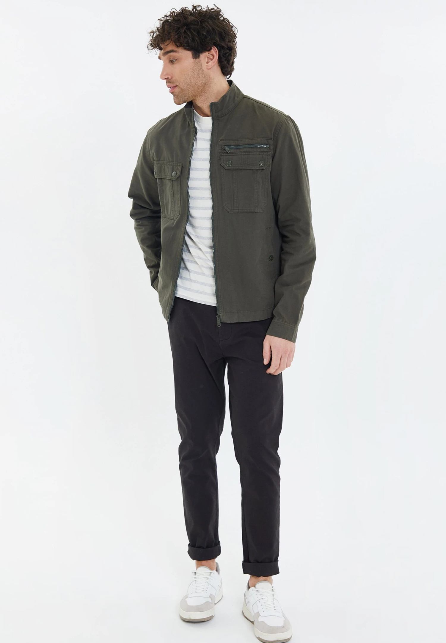 Threadbare Shacket Rye - Spijkerjas - Khaki 4 Threadbare Shacket Rye - Spijkerjas - Khaki - Afbeelding 2