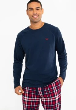 Threadbare Flint Set - Pyjamashirt - Navy & Red Check -eleanor & daniel 9d78fb40197b4e70a74e2f682adaaf0f