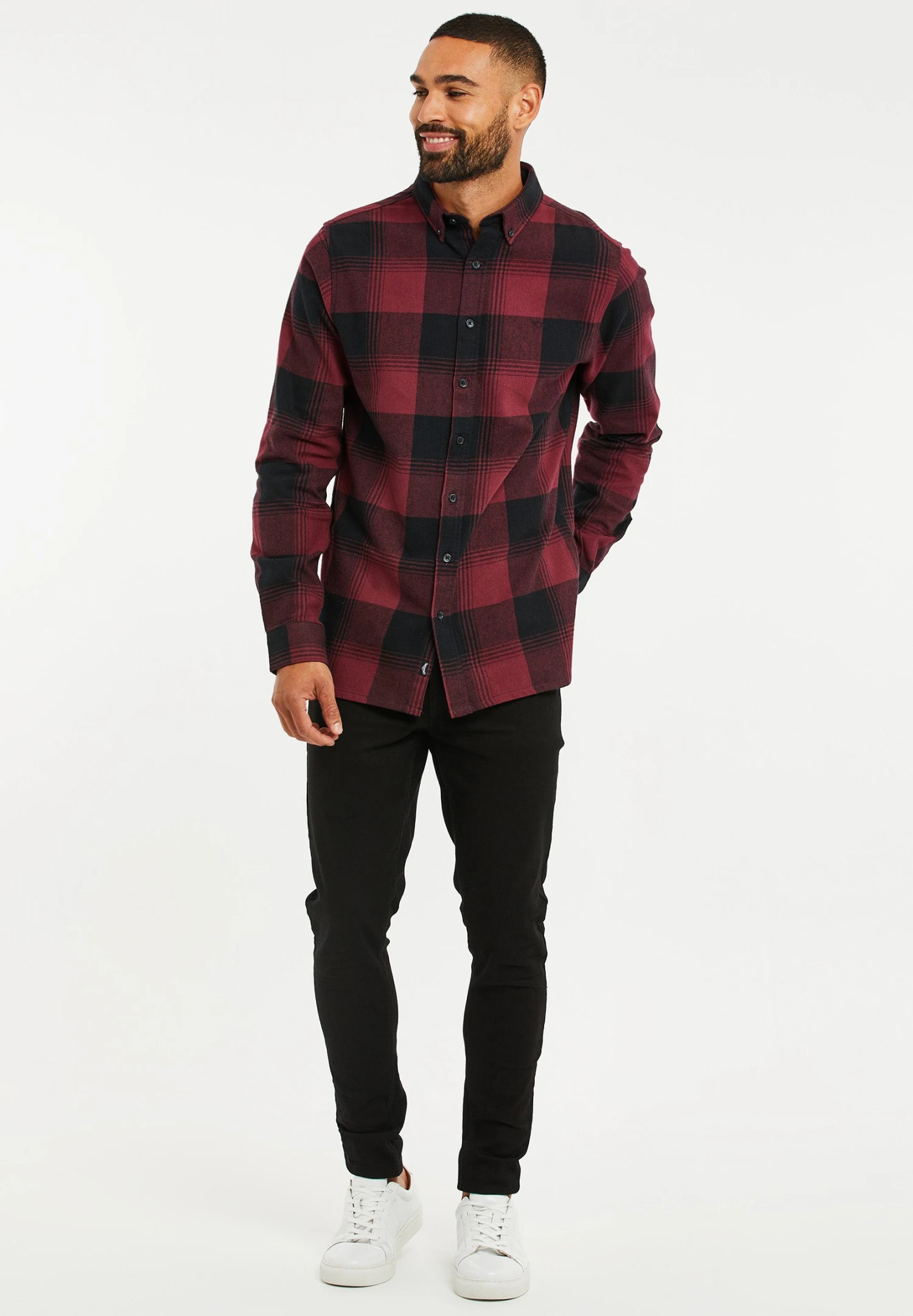 Threadbare L/Slv Cortona - Overhemd - Red 4 Threadbare L/Slv Cortona - Overhemd - Red - Afbeelding 2