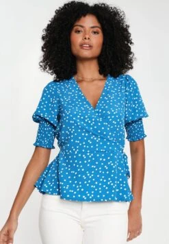 Threadbare Thb Diana Wrap- Blouse - Blue