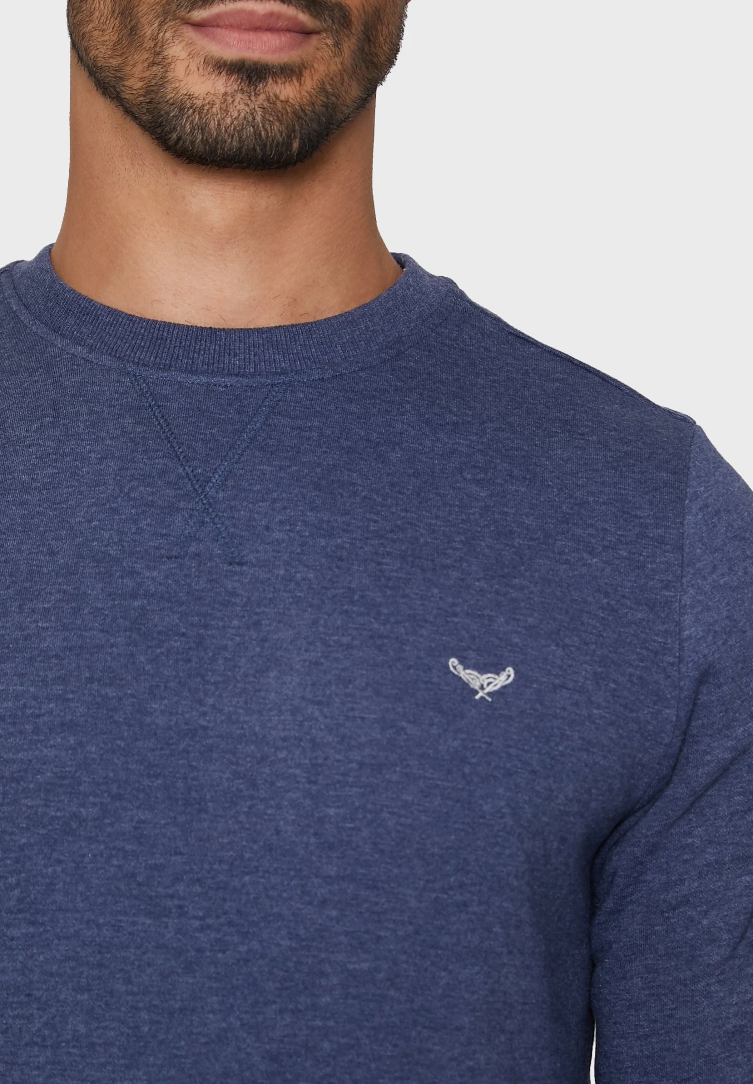 Threadbare Crew Satsuma - Sweater - Denim Marl 6 Threadbare Crew Satsuma - Sweater - Denim Marl - Afbeelding 4