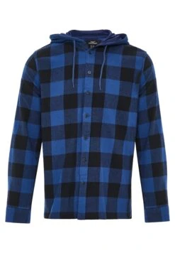 Threadbare Scorton Hooded - Lichte Jas - Royal Blue Check -eleanor & daniel a1e92c0cde3e4e48a7ae60828e205043