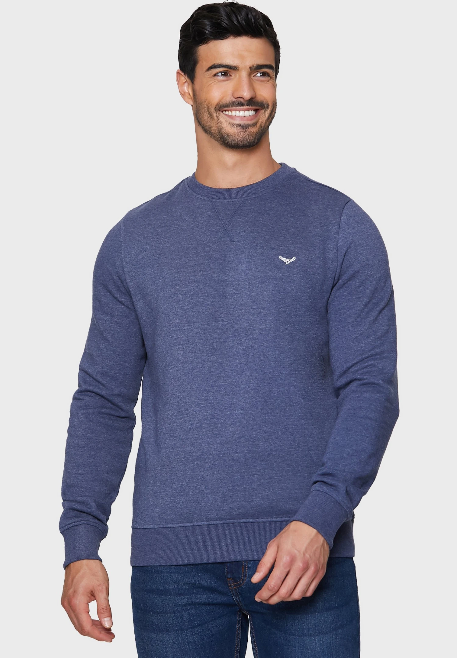 Threadbare Crew Satsuma - Sweater - Denim Marl 3 Threadbare Crew Satsuma - Sweater - Denim Marl