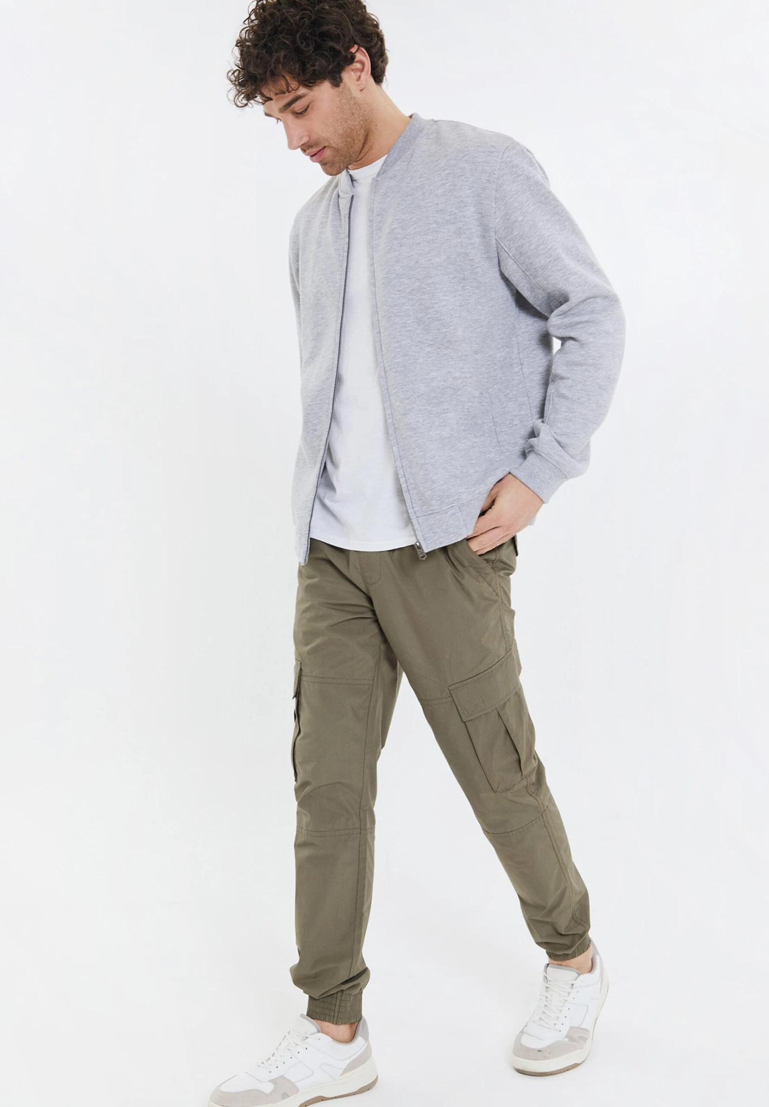 Threadbare Thb Jeter - Sweater Met Rits - Grey Marl 4 Threadbare Thb Jeter - Sweater Met Rits - Grey Marl - Afbeelding 2