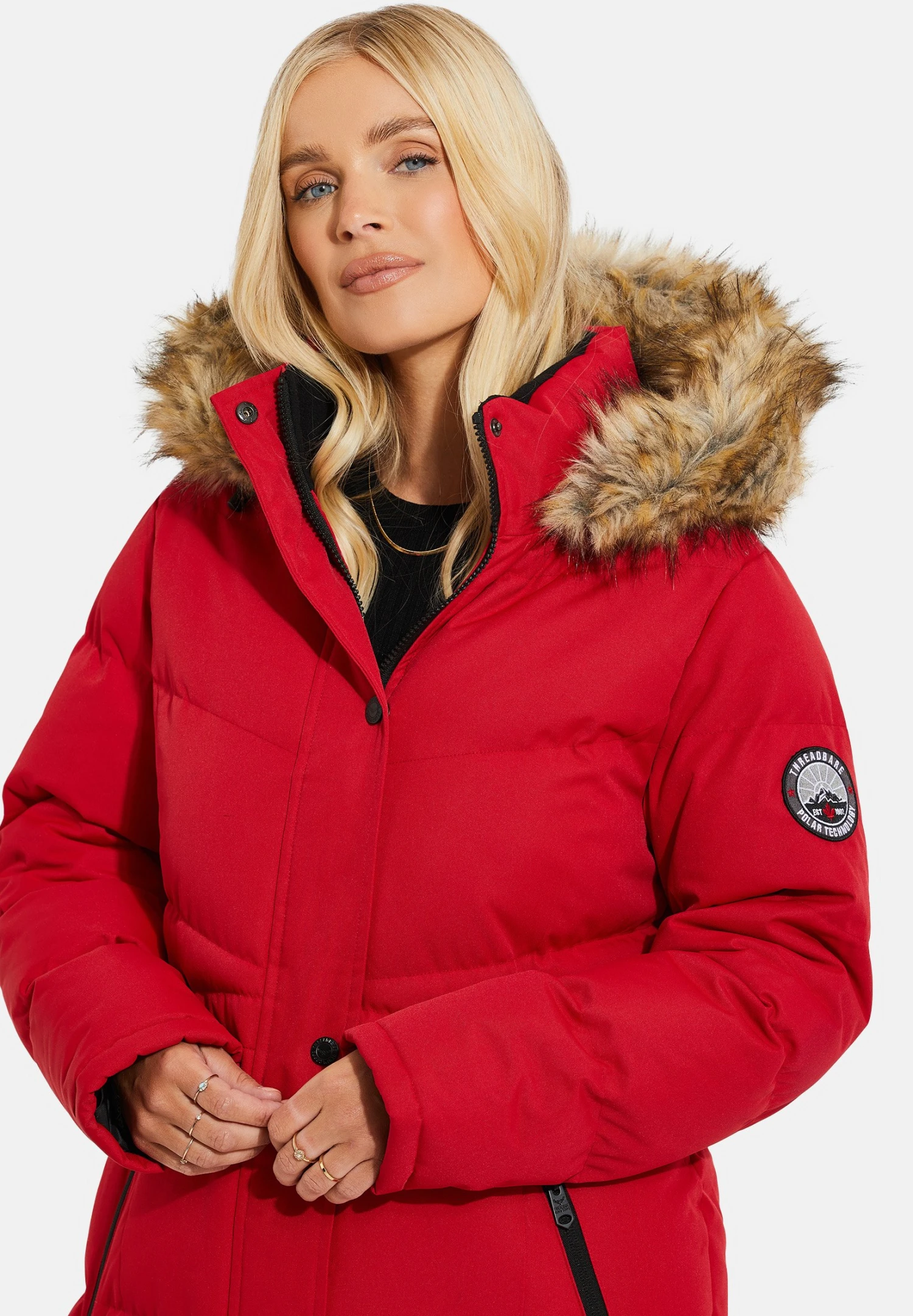 Threadbare Arnie- Winterjas - Red 6 Threadbare Arnie- Winterjas - Red - Afbeelding 4
