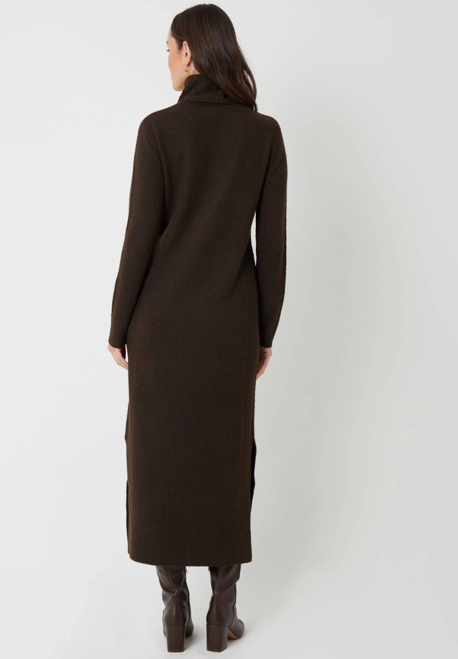 Threadbare CAPPUCINO - Gebreide Jurk - Chocolate 5 Threadbare CAPPUCINO - Gebreide Jurk - Chocolate - Afbeelding 3