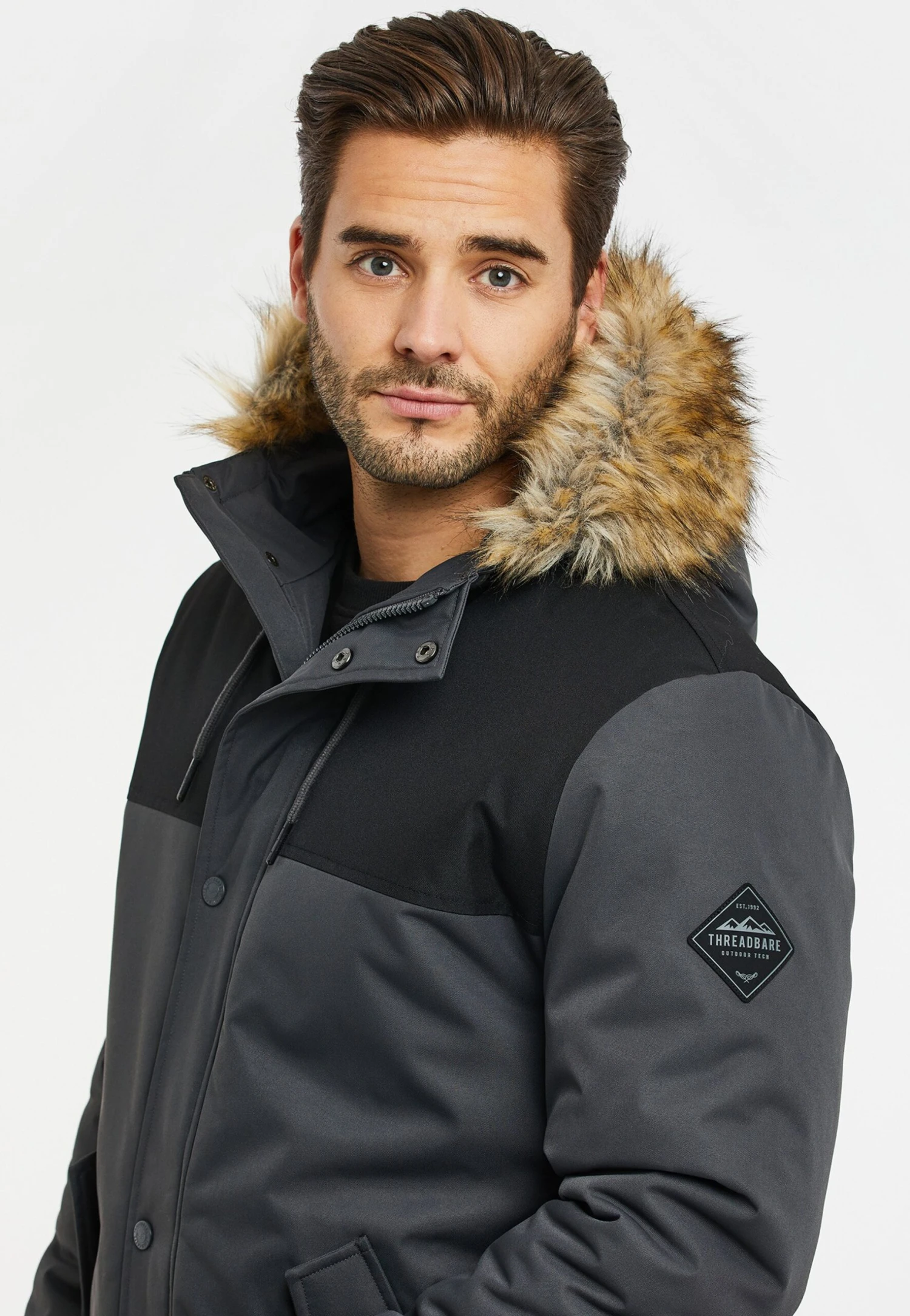 Threadbare Parkston - Winterjas - BlackCharcoal 6 Threadbare Parkston - Winterjas - BlackCharcoal - Afbeelding 4