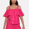 Threadbare Thb Aspen Bardot - Blouse - Hot Pink