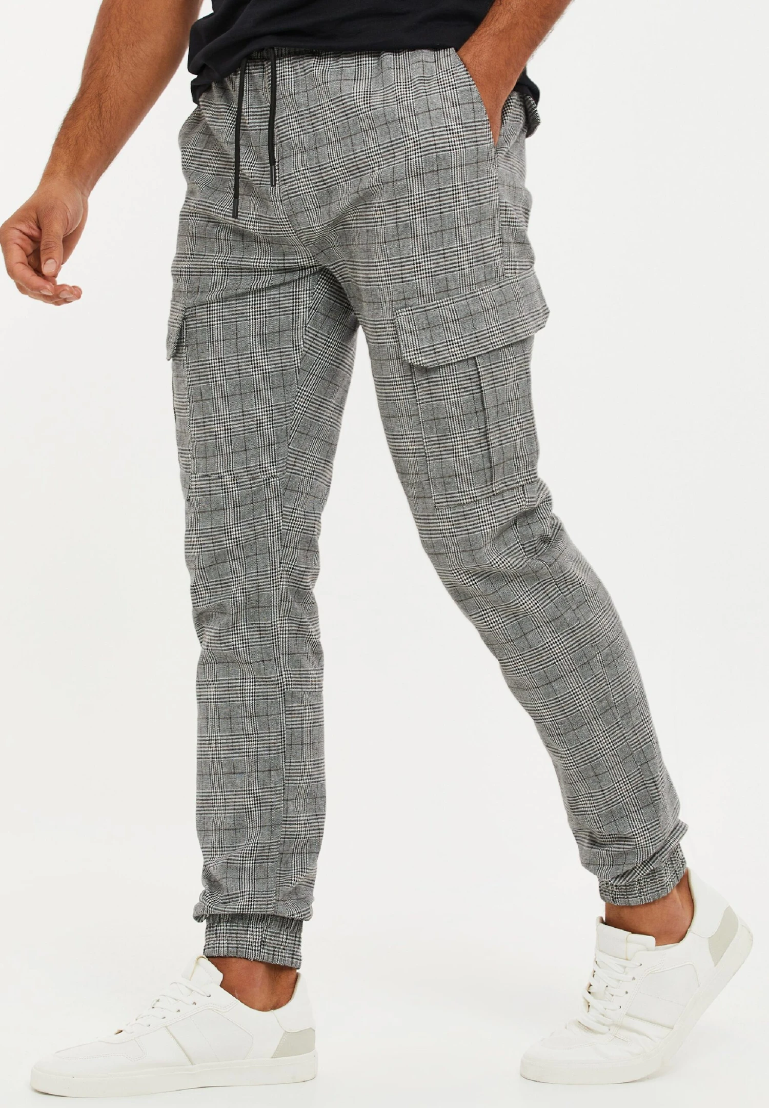 Threadbare Cargobroek - Grey Check 3 Threadbare Cargobroek - Grey Check
