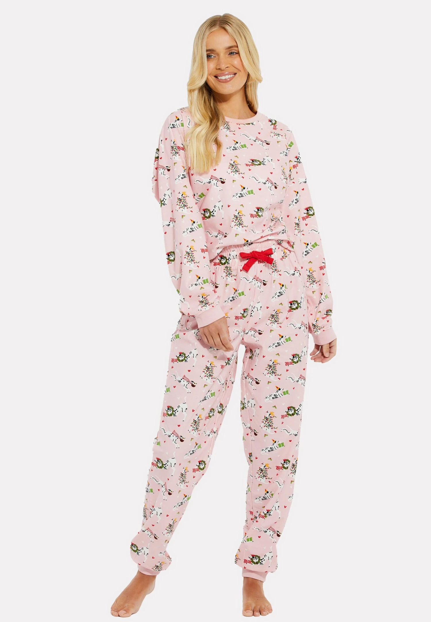 Threadbare Pooch Xmas Set - Pyjama - Pink 4 Threadbare Pooch Xmas Set - Pyjama - Pink - Afbeelding 2