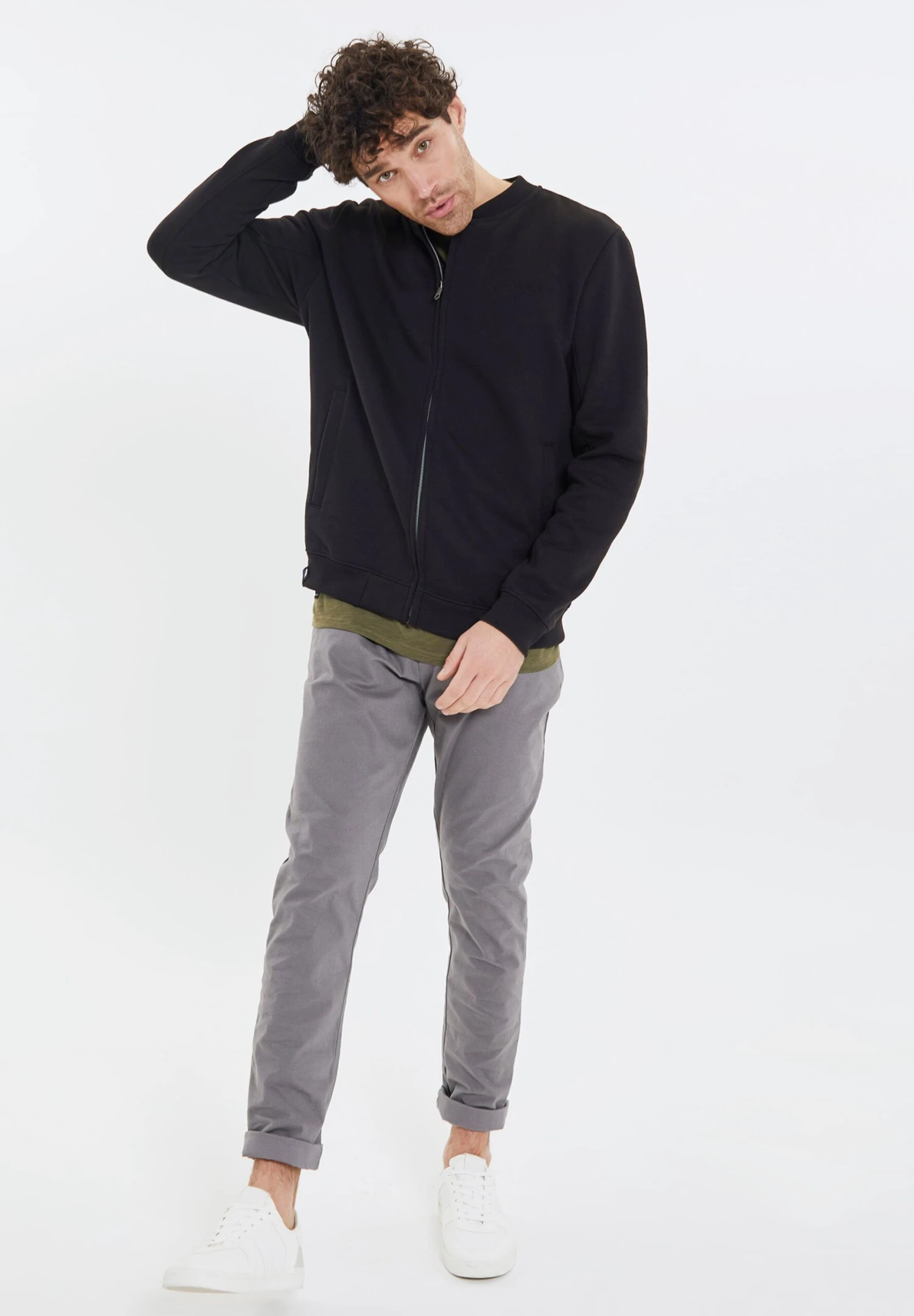 Threadbare Thb Jeter - Sweater Met Rits - Black 4 Threadbare Thb Jeter - Sweater Met Rits - Black - Afbeelding 2