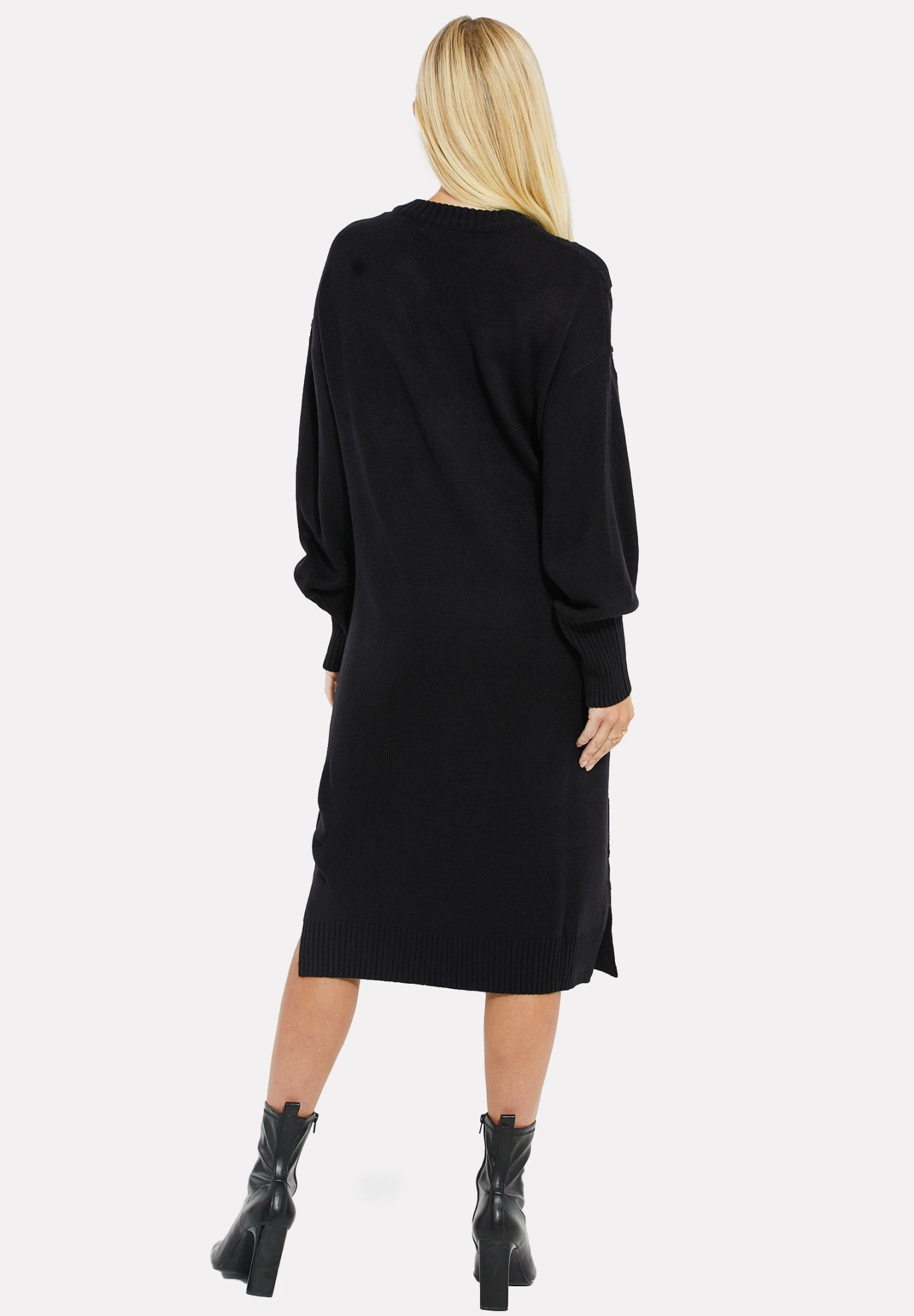 Threadbare Thb Harley Cable - Gebreide Jurk - Black 4 Threadbare Thb Harley Cable - Gebreide Jurk - Black - Afbeelding 2