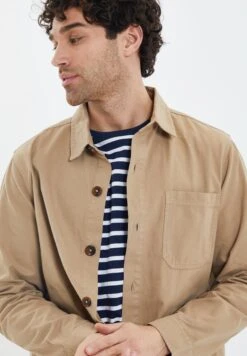 Threadbare Thb Shacket Sunter - Lichte Jas - Stone -eleanor & daniel b67513f0c70c47e2b9bea6af63f9d864