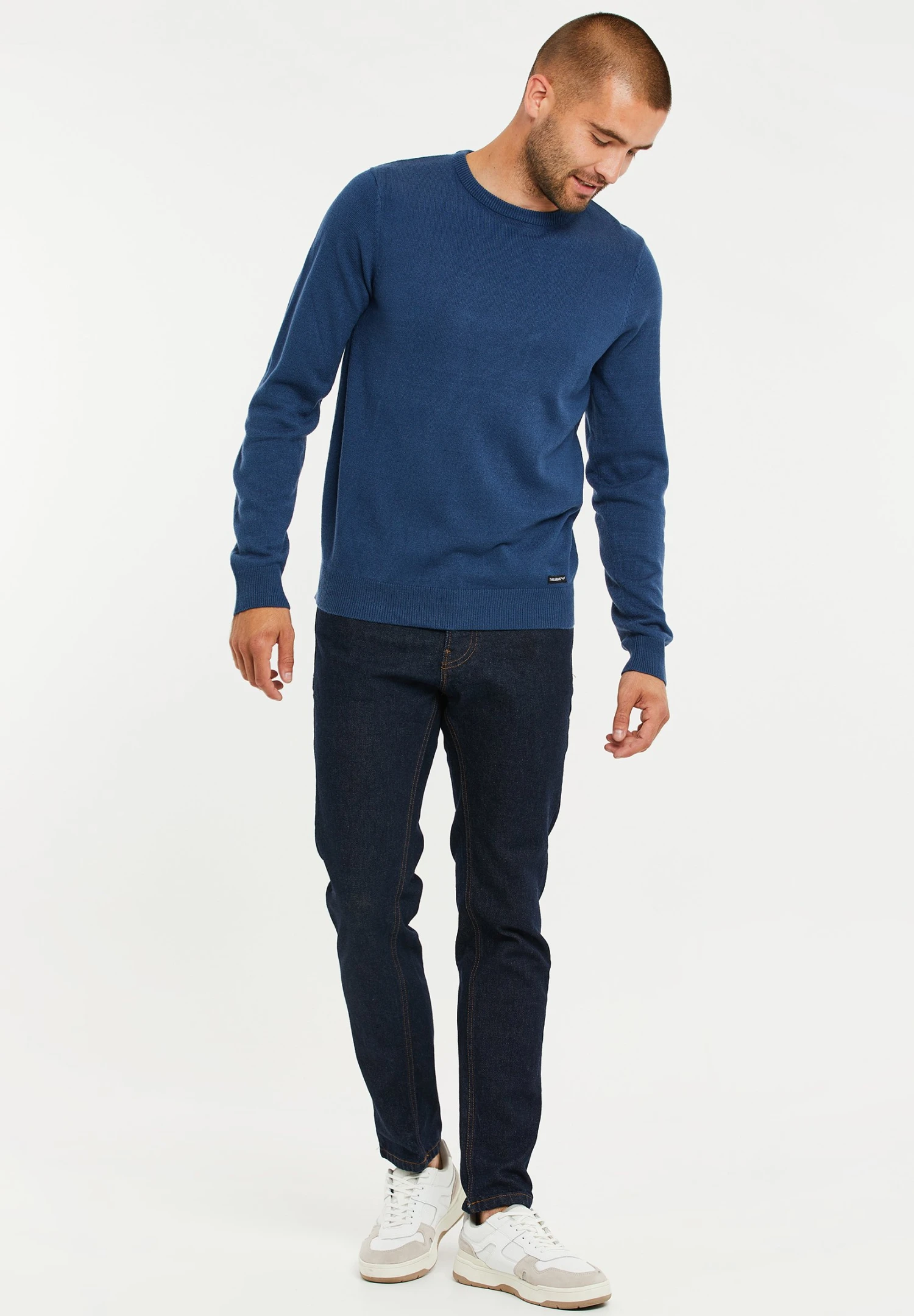 Threadbare Beaufort Crew Neck - Trui - Denim Blue 4 Threadbare Beaufort Crew Neck - Trui - Denim Blue - Afbeelding 2