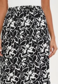 Threadbare Thb Midi Frill Rain - A-Lijn Rok - Black White -eleanor & daniel bb5fa8ebbc904d13bed74159452e01e8