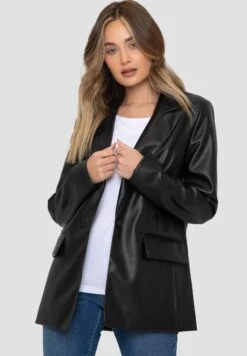 Threadbare Conker - Imitatieleren Jas - Black