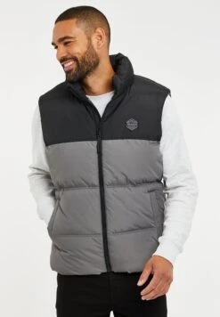 Threadbare Lethame - Bodywarmer - Black Slate