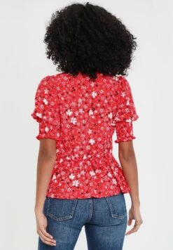 Threadbare Thb Diana Wrap- Blouse - Red 8 Threadbare Thb Diana Wrap- Blouse - Red -eleanor & daniel ce118d254bb24478878a83d3de317f86